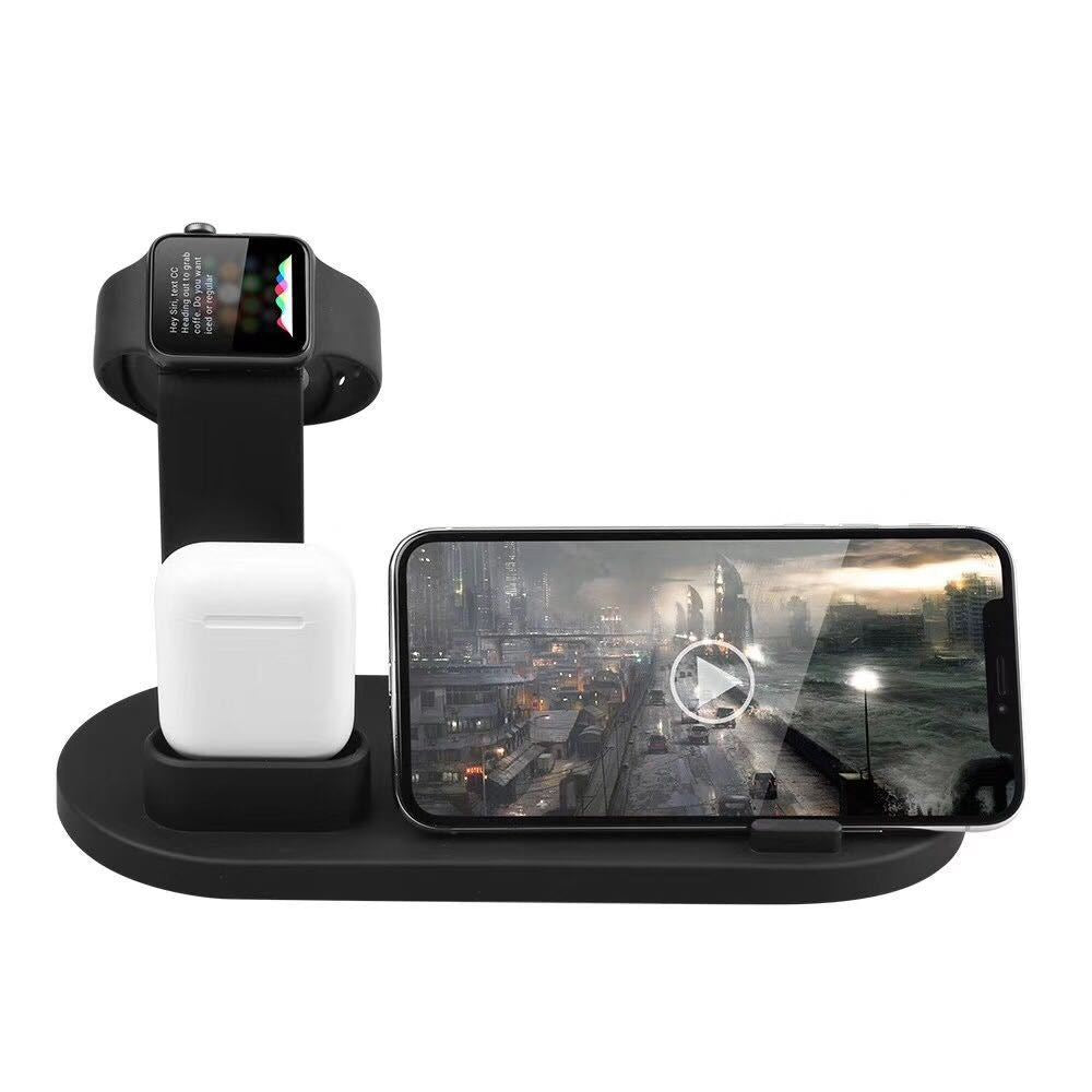 Wireless charging base iWatch three-in-one bracket for Apple mobile phone headset Watch 10W