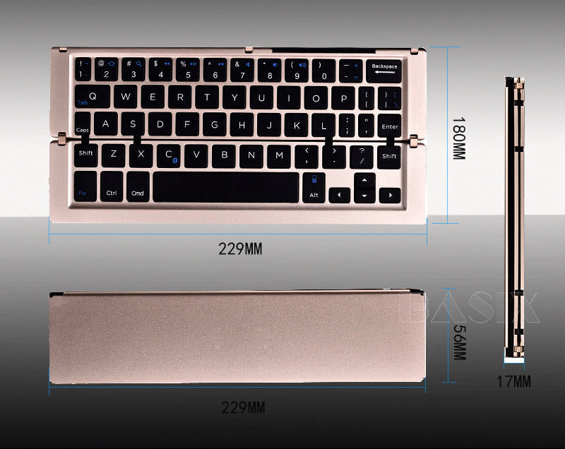 Ultra-thin folding bluetooth keyboard for tablet and mobile phone