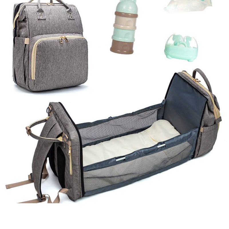 Multi-function Folding Crib Mommy Backpack - large-capacity