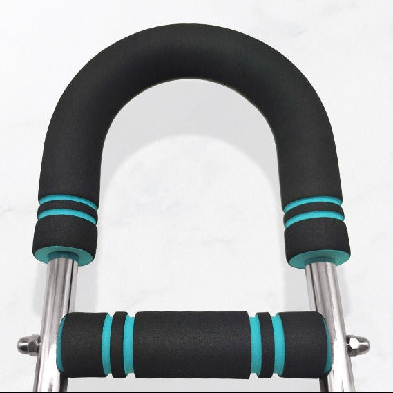 U-shaped handle with foam wrapping on a white background