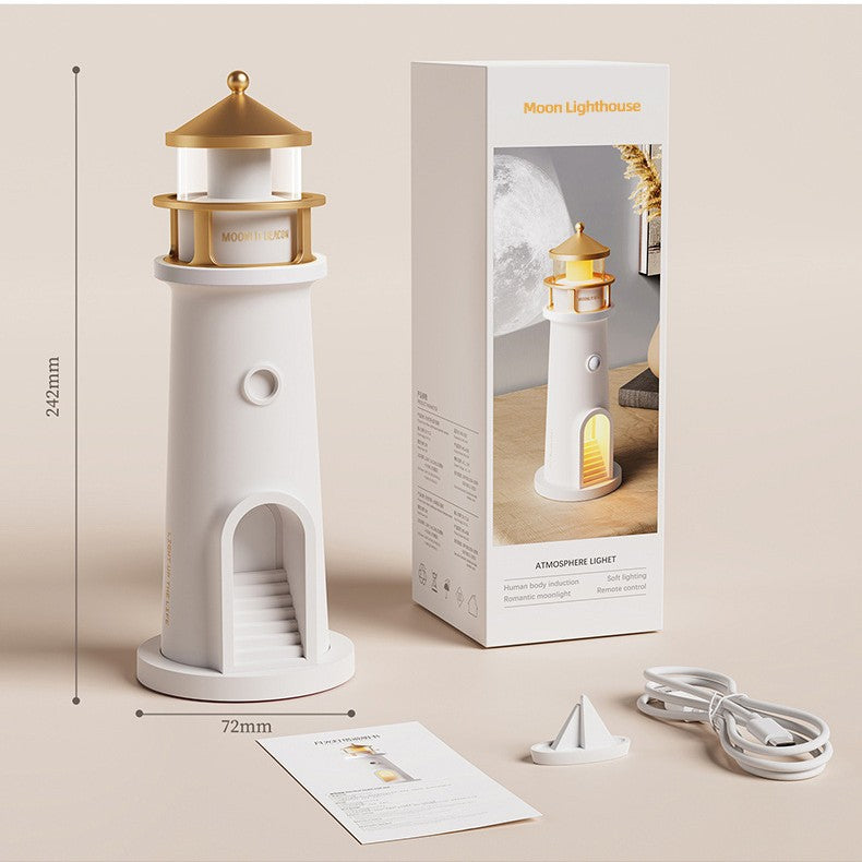 Moon Projection Lamp Lighthouse