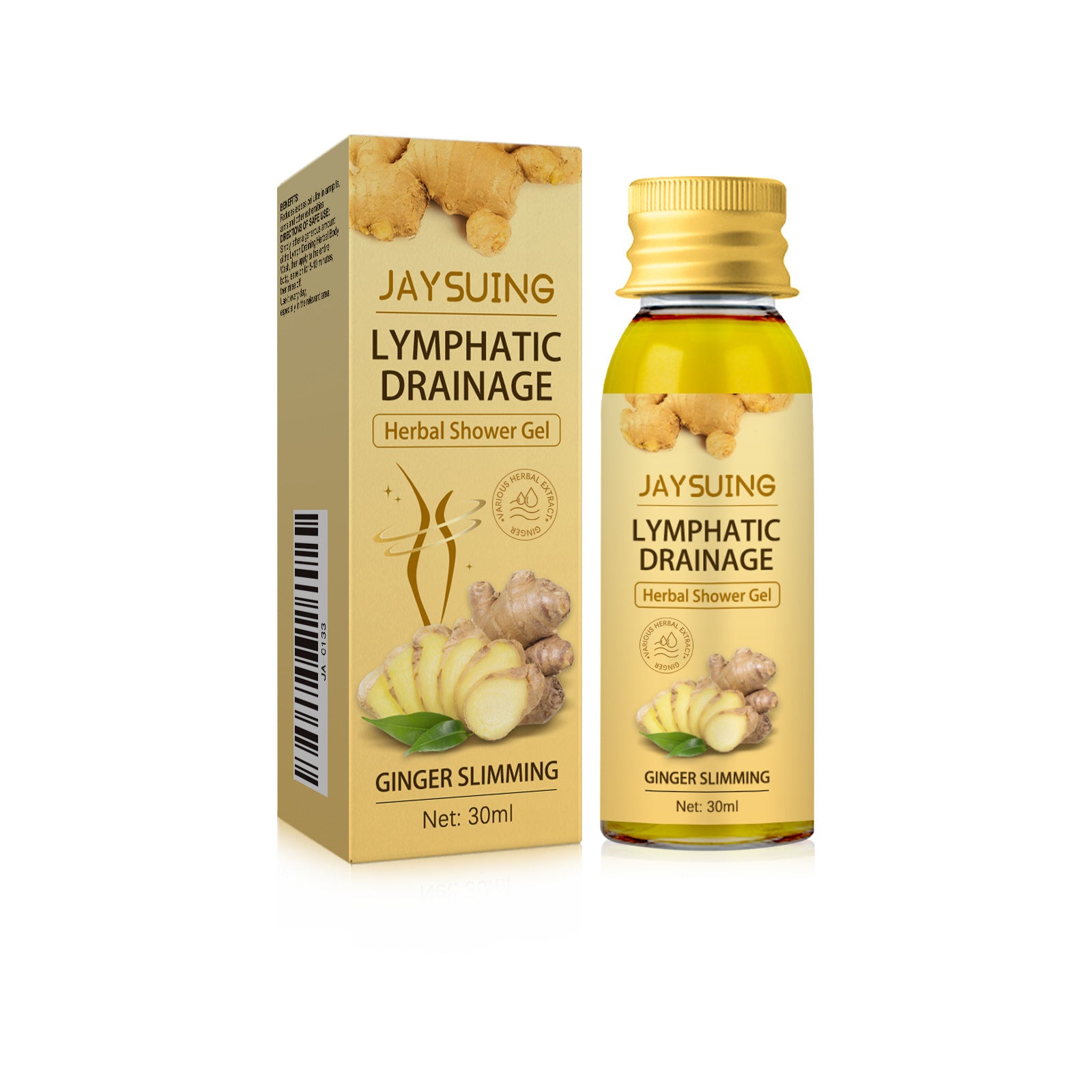 Jaysuing Ginger Lymphatic Drainage Herbal Body Shaping Shower Gel