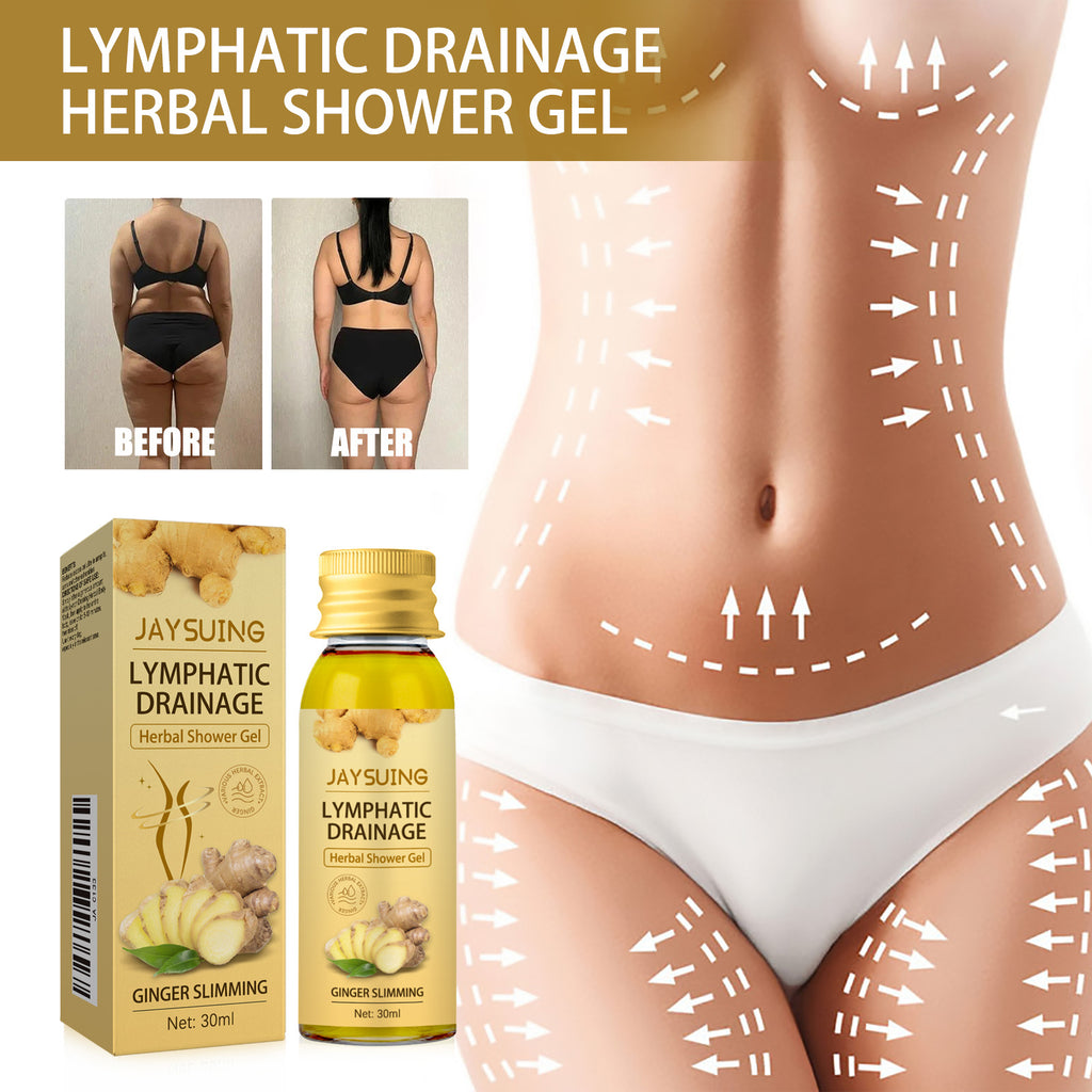 Jaysuing Ginger Lymphatic Drainage Herbal Body Shaping Shower Gel